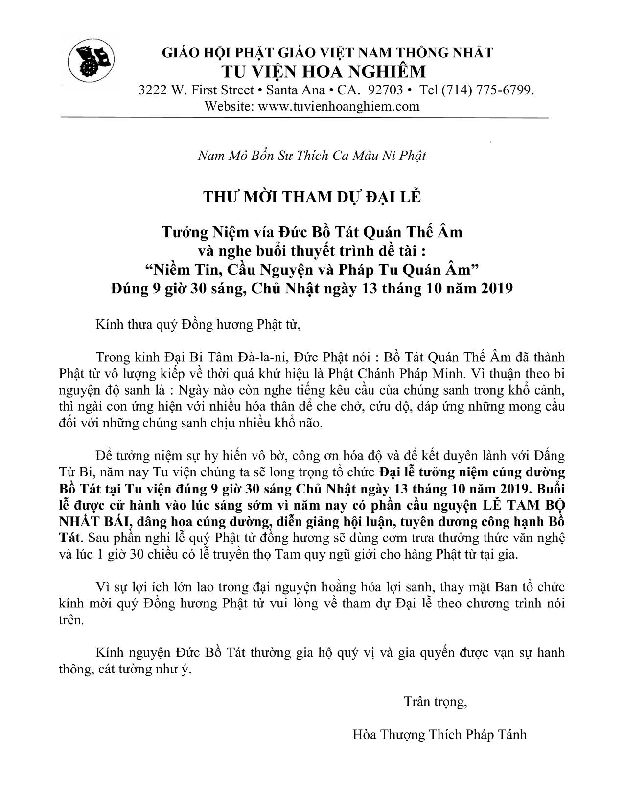 Lễ Quán Thế Âm 2019 image1