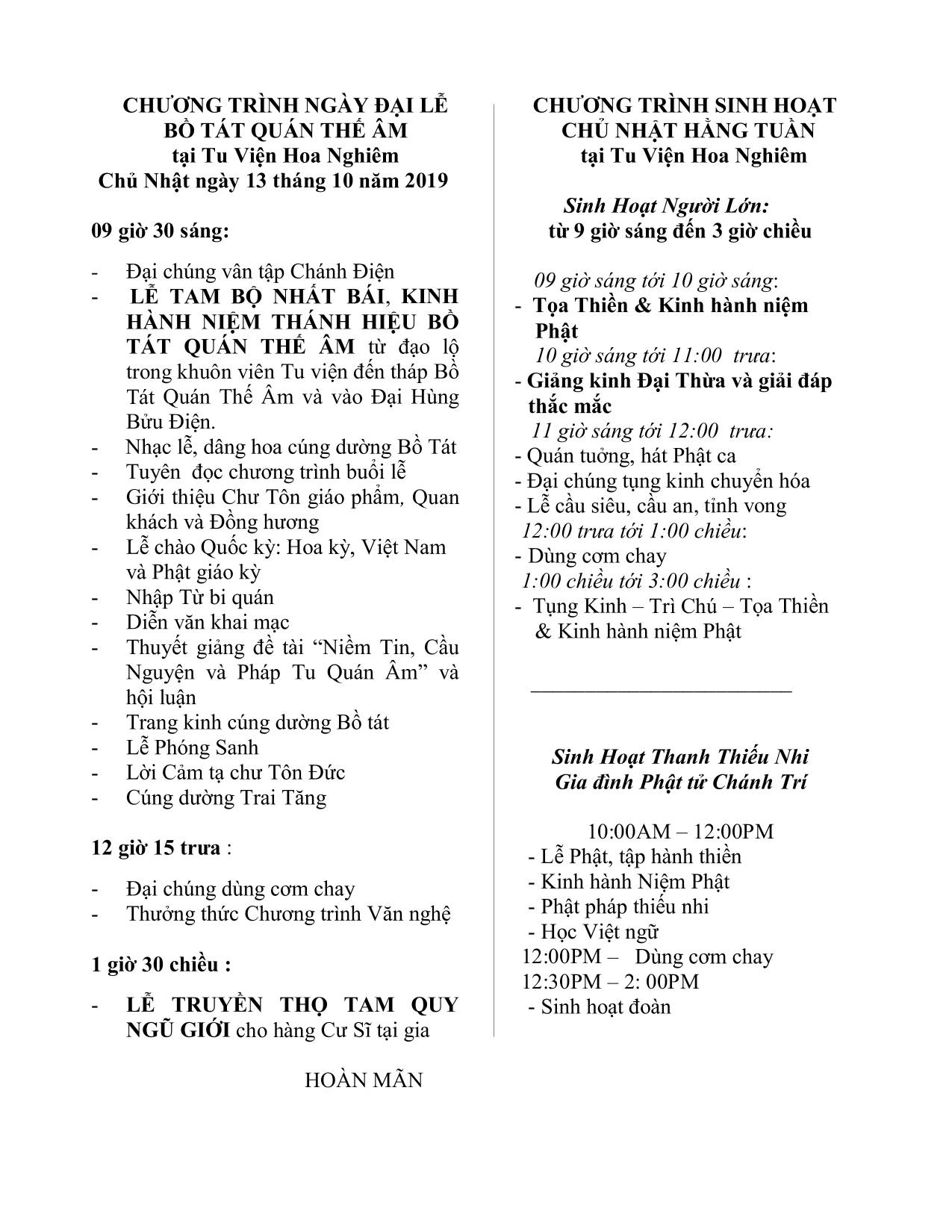 Lễ Quán Thế Âm 2019 image1